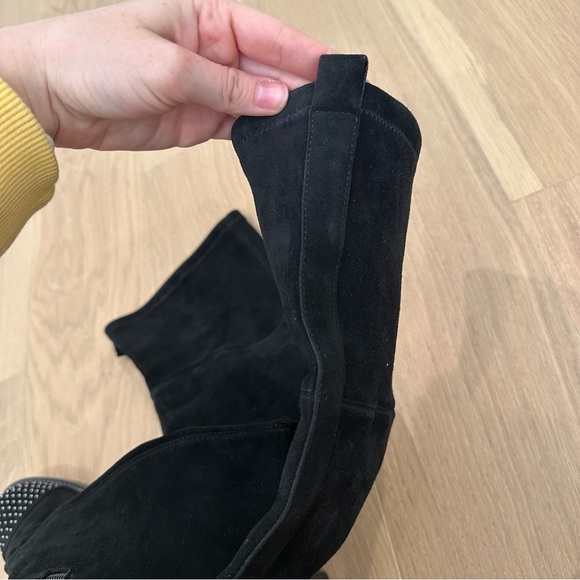 Sigerson Morrison Gemma Boot Over the Knee Suede Black Whimsigoth Gothic Gremlin - Picture 14 of 16